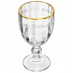 Taça Avulsa 330ml de Cristal Ecológico com Fio de Ouro Imperial  Lyor